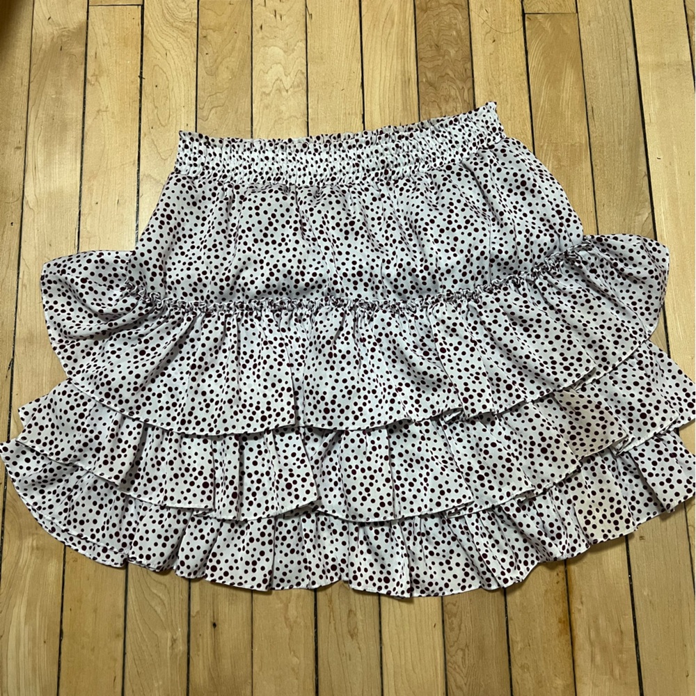 Misa Polka Dot Ruffle Skirt